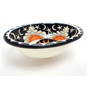 Dafne - Mexikanisches Talavera Einbauwaschbecken