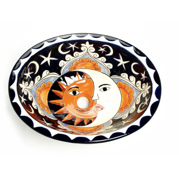 Dafne - Mexikanisches Talavera Einbauwaschbecken