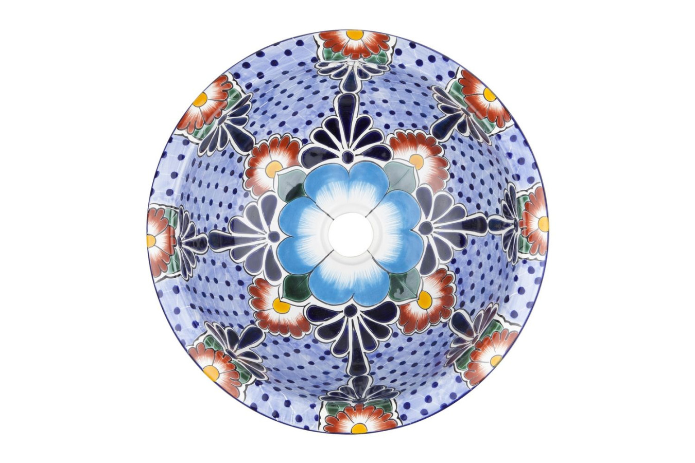 Floresa - Ovales Talavera Einbauwaschbecken