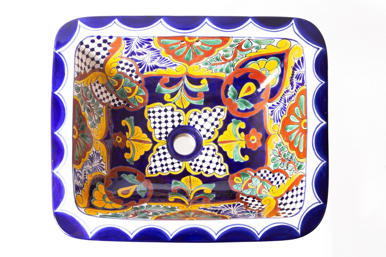 Linda - Talavera rechteckiges Waschbecken