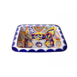 Linda - Talavera rechteckiges Waschbecken