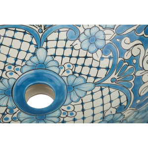 Lorena - Mexikanisches Talavera Einbauwaschbecken