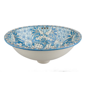 Lorena - Mexikanisches Talavera Einbauwaschbecken