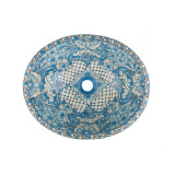 Lorena - Mexikanisches Talavera Einbauwaschbecken