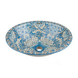 Lorena - Mexikanisches Talavera Einbauwaschbecken