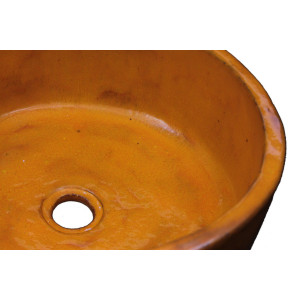 Joanna - Handgefertigtes Aufsatzwaschbecken in Orange
