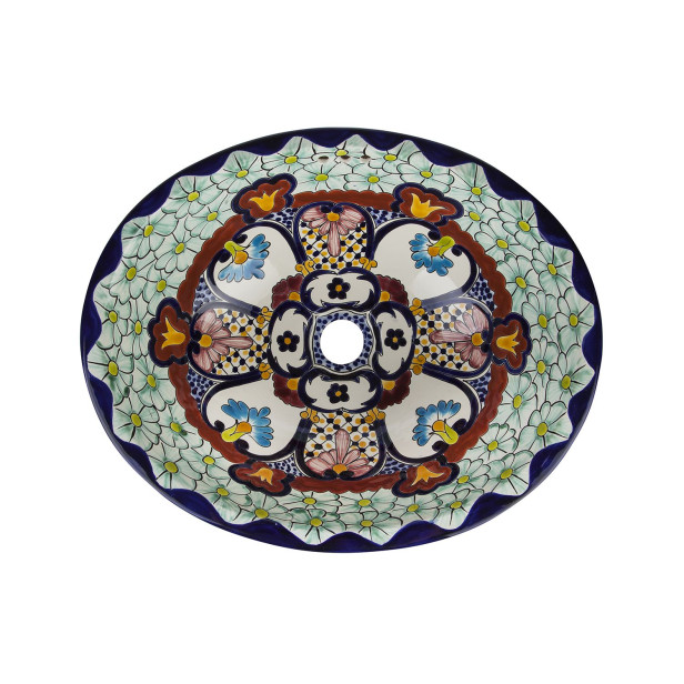 Juanetta - Mexikanisches Einbauwaschbecken Talavera