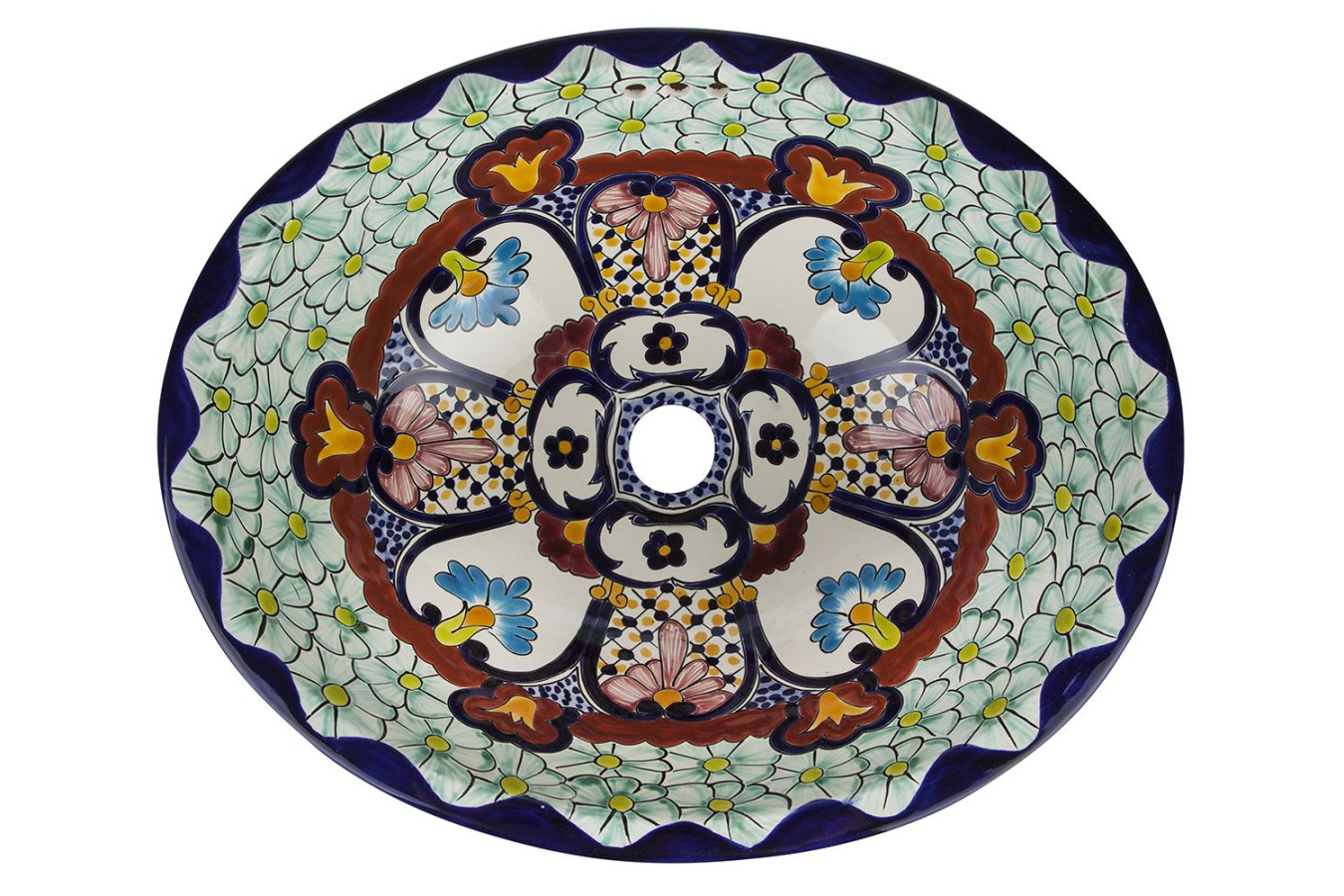 Juanetta - Mexikanisches Einbauwaschbecken Talavera