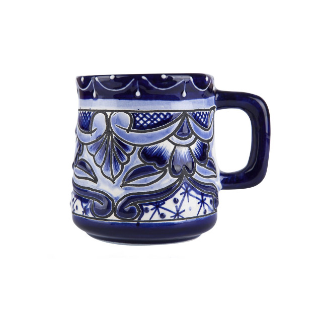 Becher Talavera - relief, kobaltfarben - 350 ml