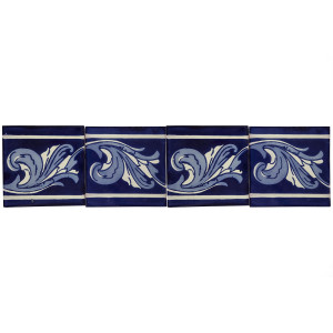 Cenefa Asturias - Talavera Cobalt Fliesen 15 x 15 - 22 Stück