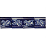 Cenefa Asturias - Talavera Cobalt Fliesen 15 x 15 - 22 Stück