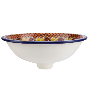 Ynes - Oranges mexikanisches Waschbecken