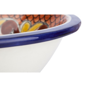 Ynes - Oranges mexikanisches Waschbecken