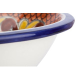 Ynes - Oranges mexikanisches Waschbecken