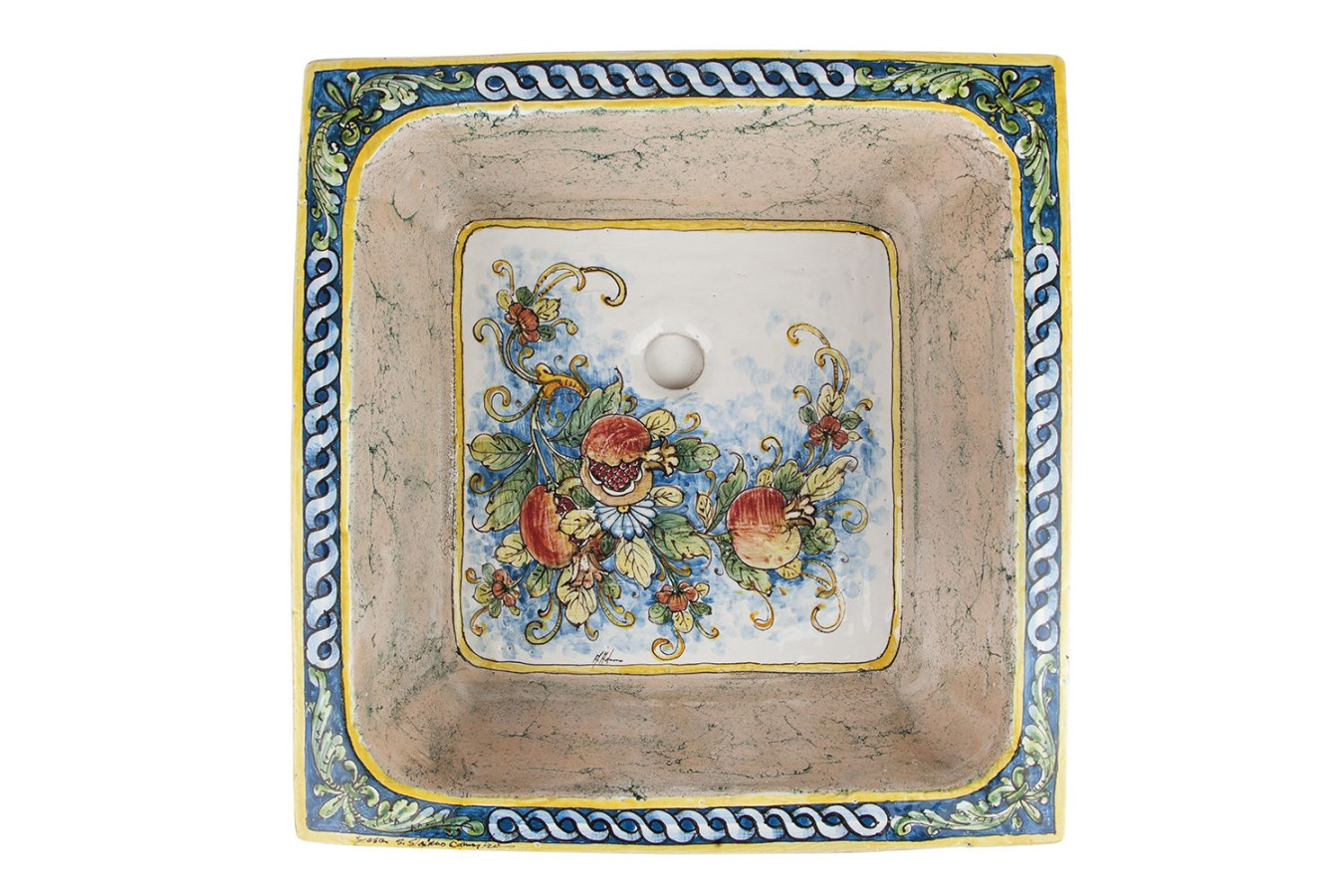 Terra - handgemachte italienische Spüle - 42 x 42