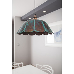 Uchuva - patinierte mexiko Lampe - reines Kupfer