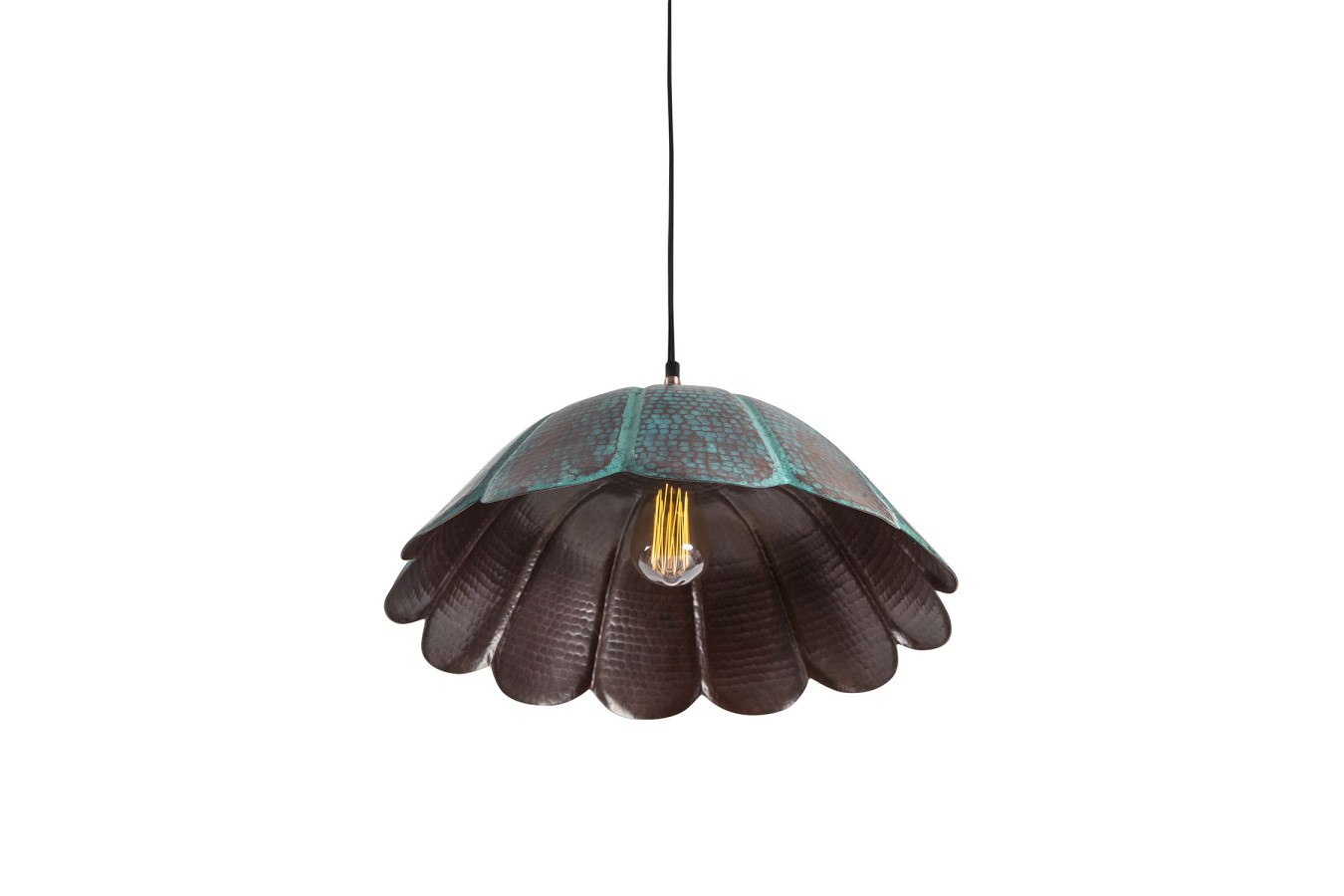 Uchuva - patinierte mexiko Lampe - reines Kupfer