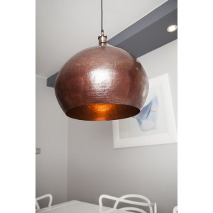 Cebolla - patinierte mexikanische Lampe - reines Kupfer
