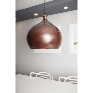 Cebolla - patinierte mexikanische Lampe - reines Kupfer
