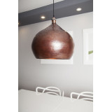 Cebolla - patinierte mexikanische Lampe - reines Kupfer