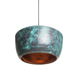 Ciruela - patinierte Lampe aus Mexiko - reines Kupfer