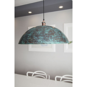 Sandia Verde XL - patinierte Kupferlampe aus Mexiko
