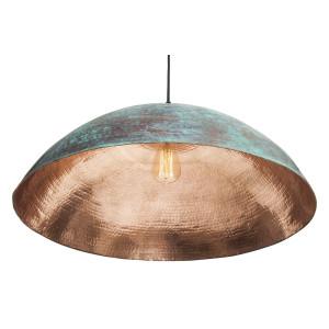 Sandia Verde XL - patinierte Kupferlampe aus Mexiko