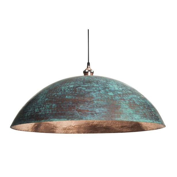 Sandia Verde XL - patinierte Kupferlampe aus Mexiko