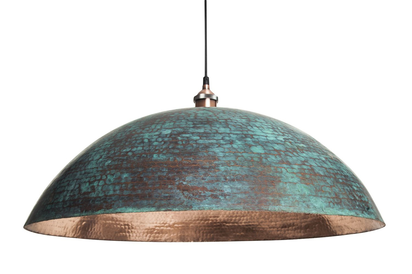 Sandia Verde XL - patinierte Kupferlampe aus Mexiko