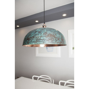 Sandia Verde - eine Kupferlampe aus Mexiko mit Patina