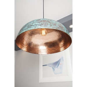 Sandia Verde - eine Kupferlampe aus Mexiko mit Patina