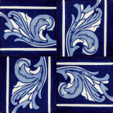 Cenefa Asturias - Talavera Cobalt Fliesen 15 x 15 - 22 Stück