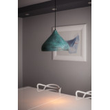 Fresa Verde - dekorative Kupferlampe mit Patina überzogen
