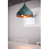 Fresa Verde - dekorative Kupferlampe mit Patina überzogen