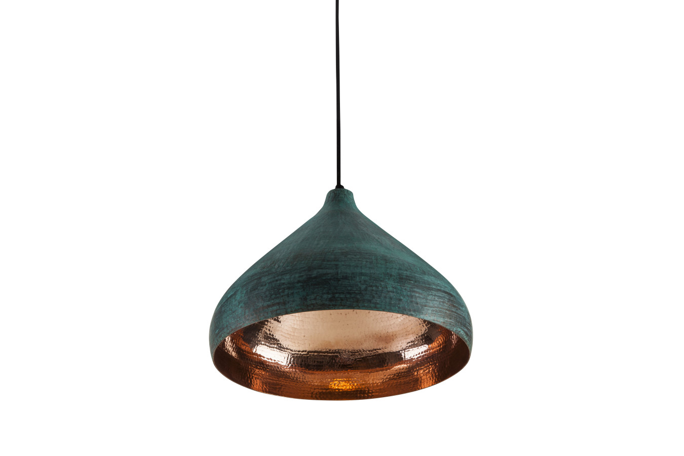 Fresa Verde - dekorative Kupferlampe mit Patina überzogen