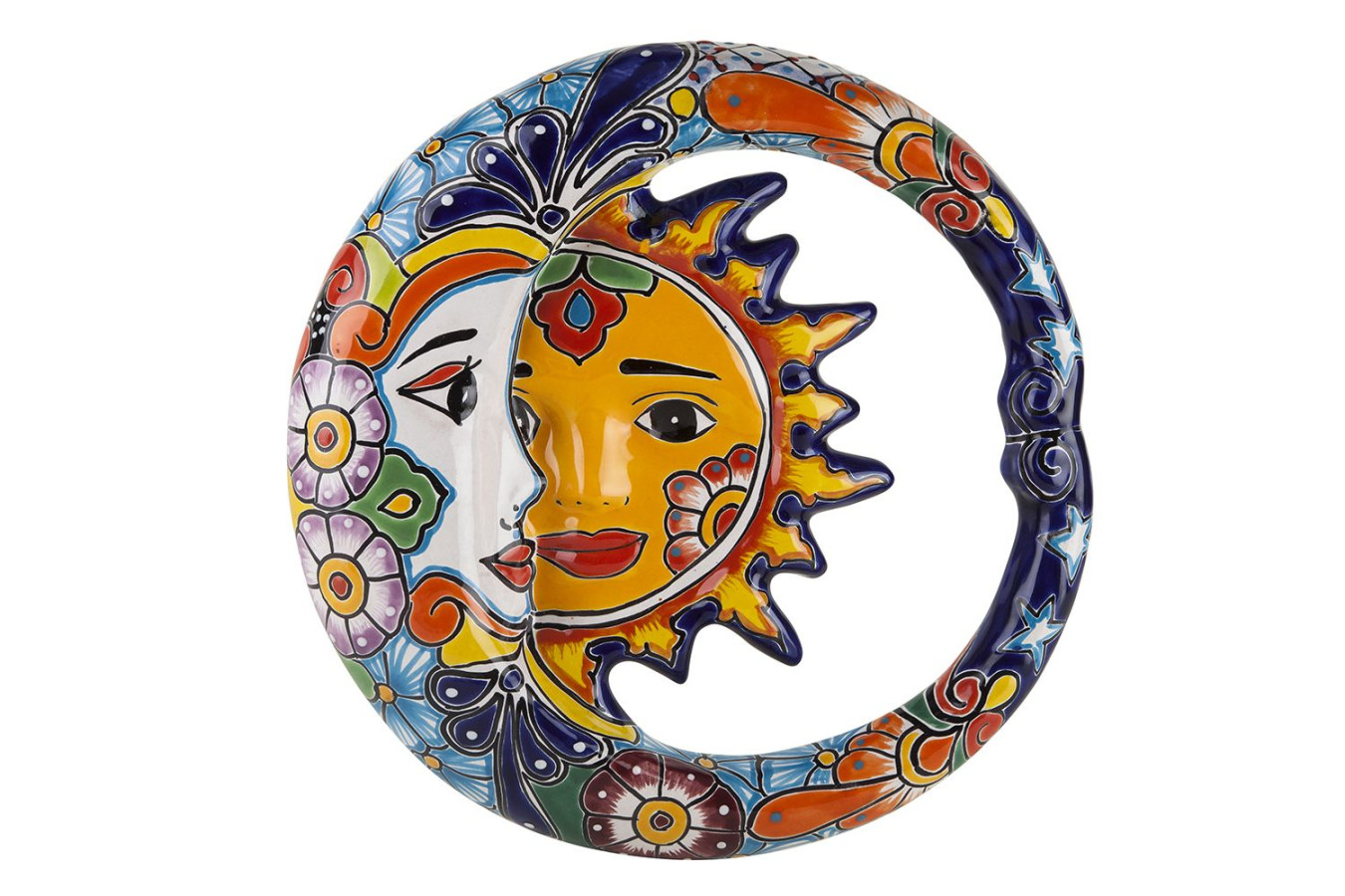 Keramische Dekoration - mexikanische Ellipse - 37 cm