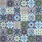 Muhit - Tunesisch dekoratives Patchwork 10x10 cm, 50 Fliesen in der Schachtel (0,5m2) 