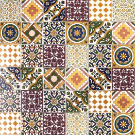 Maraj - Tunesisch dekoratives Patchwork 10x10 cm, 50 Fliesen in der Schachtel (0,5m2)