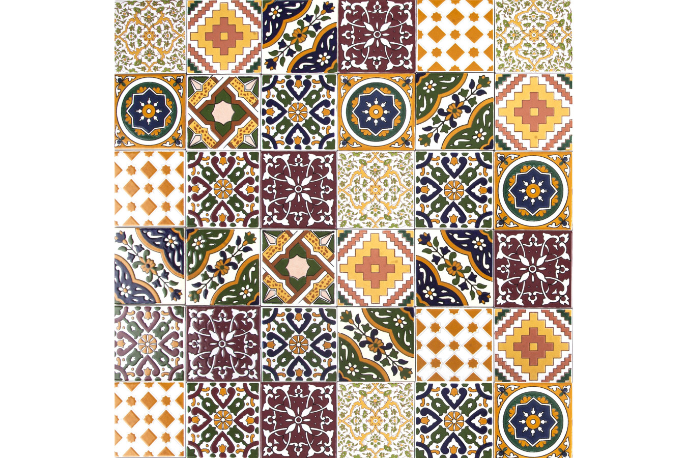 Maraj - Tunesisch dekoratives Patchwork 10 x 10 cm