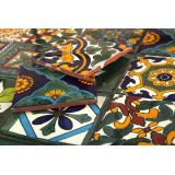 Verde - bunte patchwork mit mexikanischen tellern - 30 st