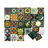 Verde - bunte patchwork mit mexikanischen tellern - 30 st