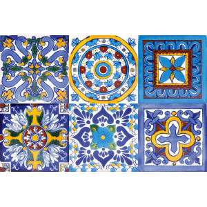 Armando - Mexikanische Keramik Fliesen - Patchwork