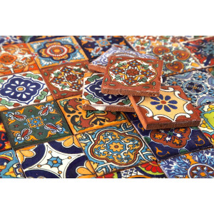 Vivo - original Talavera Fliesen aus Mexiko - 5 x 5 cm
