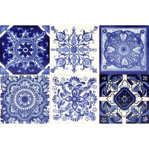 Toño -  Mexikanische Fliesen 10x10 cm- Kobalt Blau