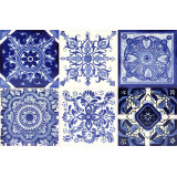 Toño -  Mexikanische Fliesen 10x10 cm- Kobalt Blau