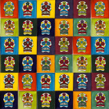 Calaveras - pop art talavera fliesen - 30 stück 