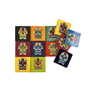 Calaveras - pop art talavera fliesen - 30 stück 