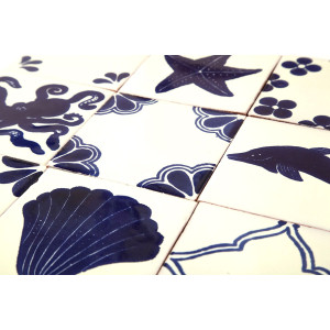 Mariscos - Talavera patchwork aus Mexiko