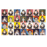 Fridas - Farbiges Patchwork im Pop-art Stil