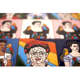 Fridas - Farbiges Patchwork im Pop-art Stil